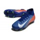 Crampon Nike Mercurial Superfly 10 Elite FG Bleu Orange Blanc