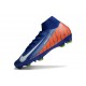 Crampon Nike Mercurial Superfly 10 Elite FG Bleu Orange Blanc