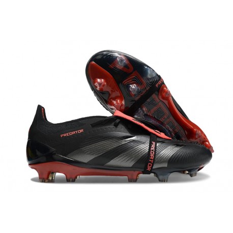 Crampon Adidas Predator Elite FT FG Noir Gris Quatre Rouge Lucide