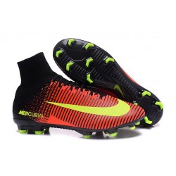 2016 Homme Chaussures Football Mercurial Superfly V FG Carmin Volt Rose