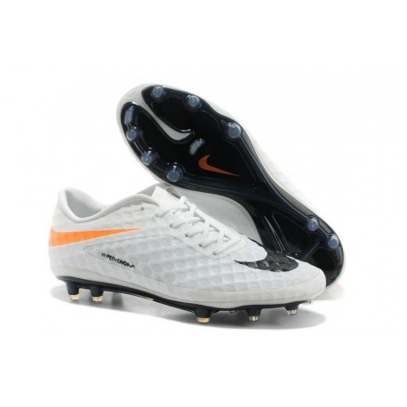 2014/2015 Nike Hypervenom Phantom FG Homme Blanc Orange Noir