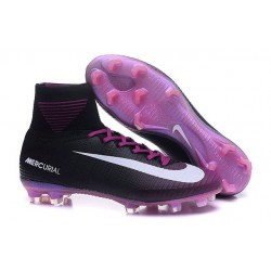 2016 Nouveau Chaussures de Football Mercurial Superfly V FG Noir Violet Blanc