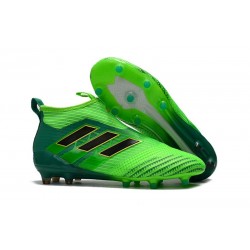 Adidas ACE 17+ Purecontrol FG Chaussure de Foot Pour Homme - Vert solaire Noir Vert