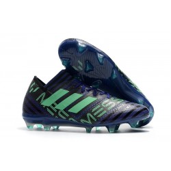 Adidas Nemeziz Messi 17.1 FG - Chaussures Foot Pas Cher Encre Vert Noir